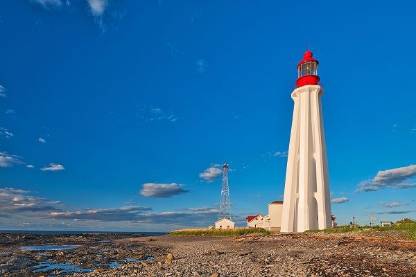 Canada-Quebec-Pointe-Au-Pere Lighthouse on shore of St Lawrence River